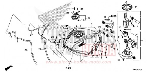 RESERVOIR A CARBURANT/POMPE A CARBURANT CBR500RAN de 2022